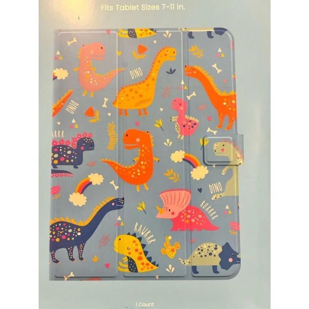 Kids Universal Tablet Case - Blue Dino Print